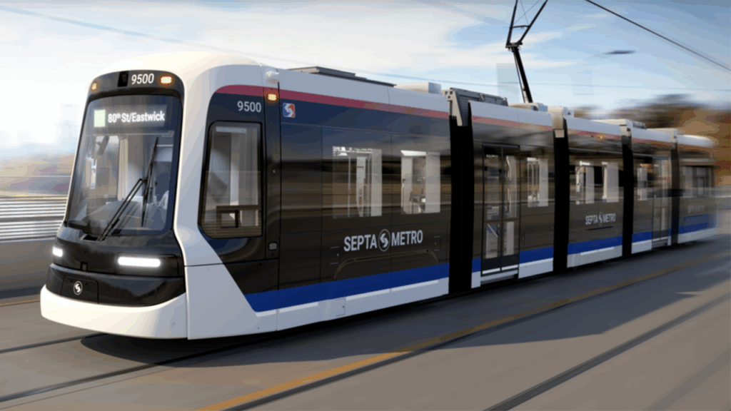 Latest exterior design of SEPTA light rail vehicles. © ALSTOM SA 2025. Advanced&Creative Design | Citadis™